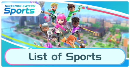 Switch Sports List of All Sports