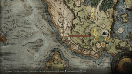 Elden Ring - Coastal Cave Nomadic Merchant Map