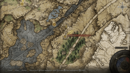 Elden Ring - Bellum Church Nomadic Merchant Map
