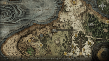 Elden Ring - Tombsward Ruins Pages Map
