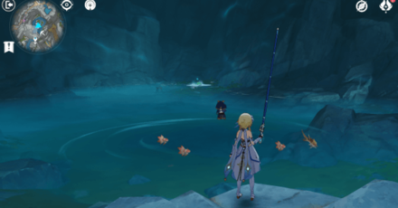 Genshin - Bitter Pufferfish The Chasm Fishing Spot - Underground Waterways