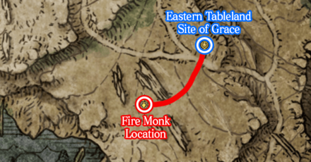 Elden Ring - Dropped by Fire Monks Map