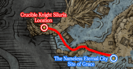 Elden Ring - Obtained by Defeating Crucible Knight Siluria Map