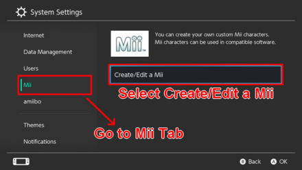 Nintendo Switch Sports - How to Create Mii - Mii Tab