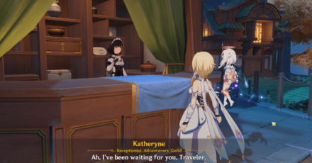 Genshin - Vibro-Crystal Projections Quest - Talk to Katheryne