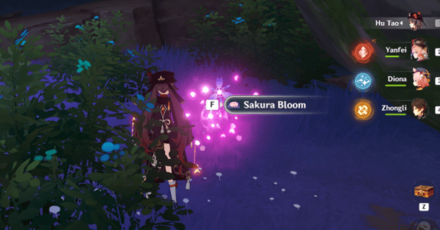 Genshin - Sakura Bloom Farming Route - Use Electrogranum