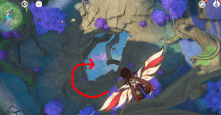 Genshin - Sakura Bloom Farming Route - Underground Cavern