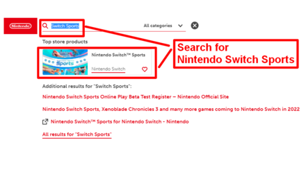 Nintendo Switch Sports - Search Switch Sports
