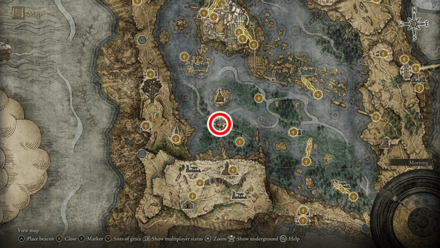 Elden Ring - Somber Smithing Stone 1 Map View