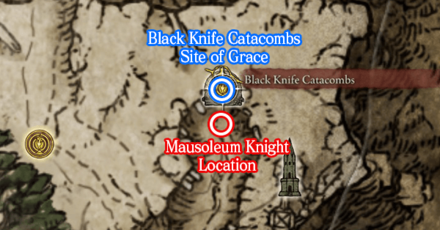 Elden Ring - Located Outside Black Knife CatacombsMap