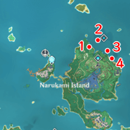 Genshin - Ley Line Outcrops - Inazuma Narukami Island