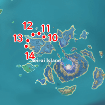 Genshin - Ley Line Outcrops - Inazuma Seirai Island