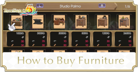 Rune Factory 5 - How to Buy Furniture