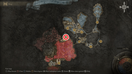 Elden Ring - Somber Smithing Stone 8 Northwest of Lake of Rot Shoreside Map Location