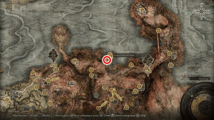 Elden Ring - Somber Smithing Stone 9 Map View