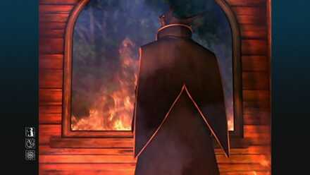 Lynx Behind the Fire