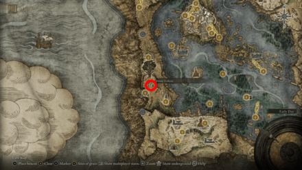 Elden Ring - Erdtree Avatar West Liurnia Map Location