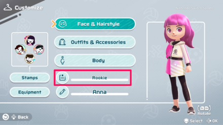 Switch Sports How to Change Your Title