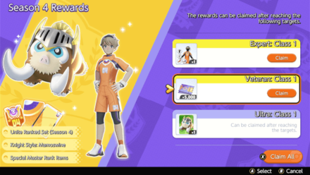 Pokemon UNITE - Unite Ranked Season Rewards