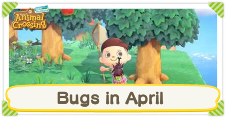 Animal Crossing New Horizons (ACNH) - Bugs in April