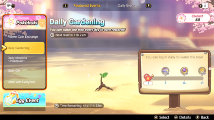 Pokemon UNITE - Daily Gardening