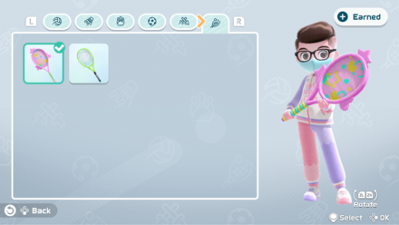 Switch Sports - Equipment Menu.png