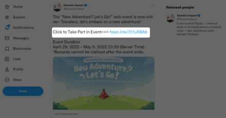 Genshin - How to Access the Web Event
