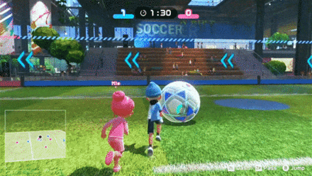 Soccer Passing the Ball