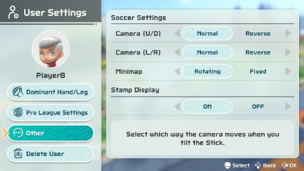 Nintendo Switch Sports - Other Settings