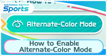 Nintendo Switch Sports - How to Enable Alternate-Color Mode