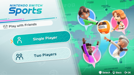 Switch Sports - Select the Number of Local Players