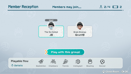 Switch Sports - Select Play With this Group!