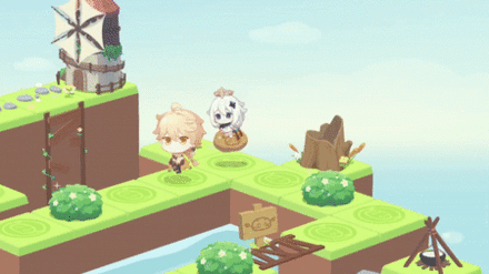 Genshin - Move Backward - Dendro Slime