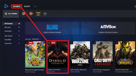 Diablo Immortal - BattleNet Launcher