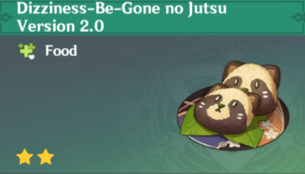 Genshin Impact - How to Get Dizziness-Be-Gone no Jutsu Version 2.0 and Effects