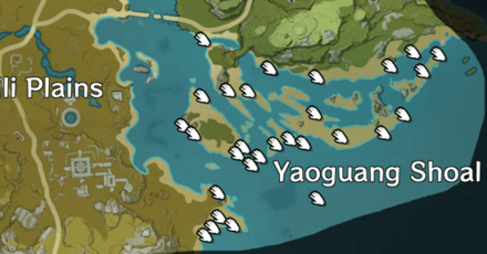 Genshin - Starconch Location - Yaoguang Shoal