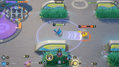 Pokemon UNITE - Azumarill Moving While Using Bubble