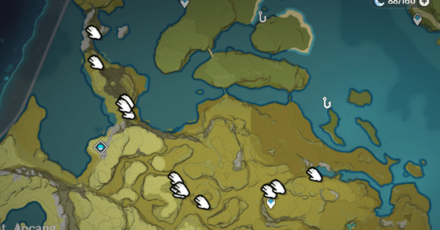 Genshin - Violetgrass Location - North Bishui Plain