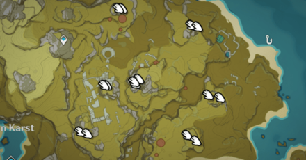 Genshin - Violetgrass Location - South Bishui Plain