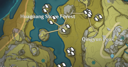 Genshin - Violetgrass Location - Huaguang Stone Forest