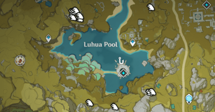 Genshin - Violetgrass Location - Luhua Pool