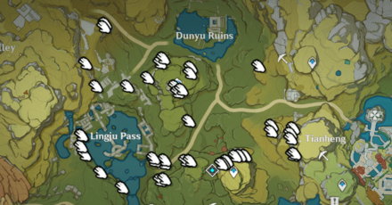 Genshin - Violetgrass Location - Lisha Area