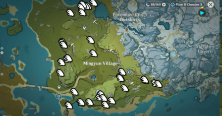 Genshin - Violetgrass Location - Mingyun Village