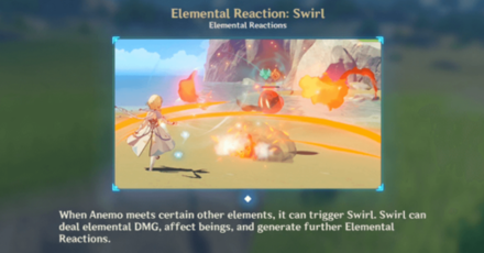 Genshin - Elemental Reaction - Swirl