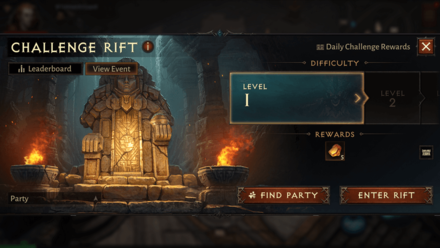Diablo Immortal - Challenge Rift Screen