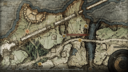 Elden Ring - Deathtouched Catacombs Map Location