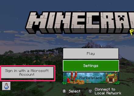 Sign in you account to play on realms