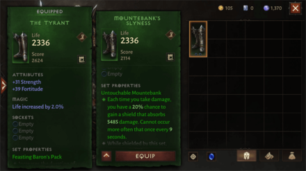 Diablo Immortal - Item Comparison