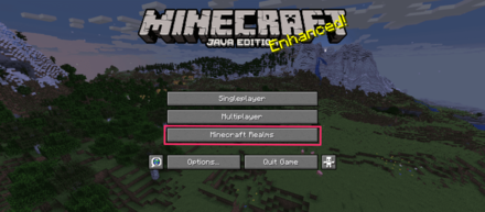 Join from the Minecraft Realms menu