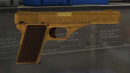 GTA V - Vintage Pistol Skin - Gold tint